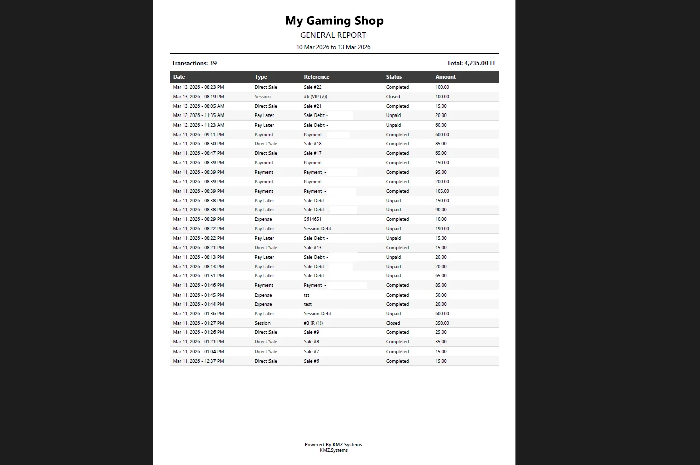General Reports PDF